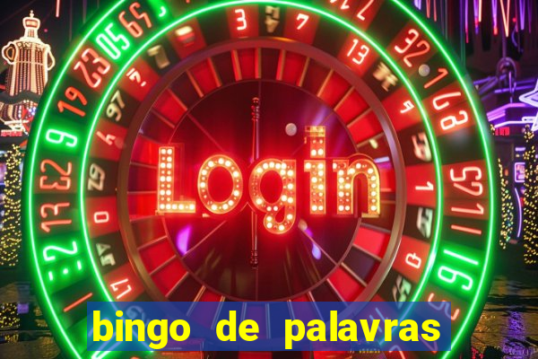 bingo de palavras 3 ano